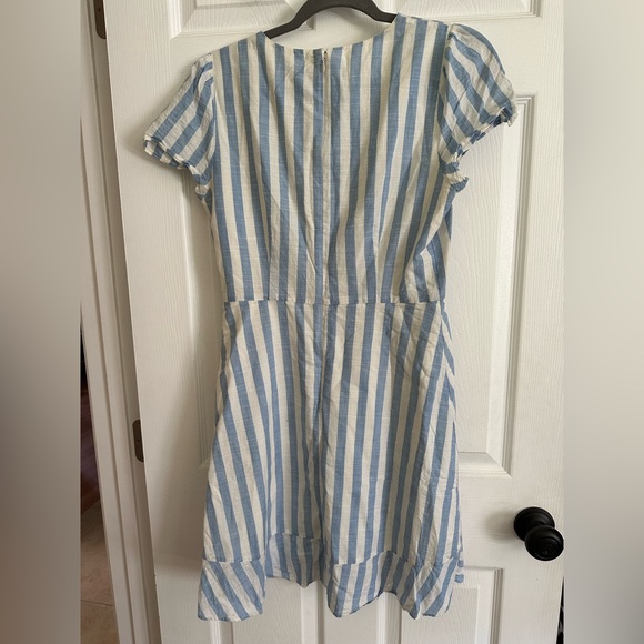 J. Crew Striped Faux Wrap Dress - Picture 5 of 6